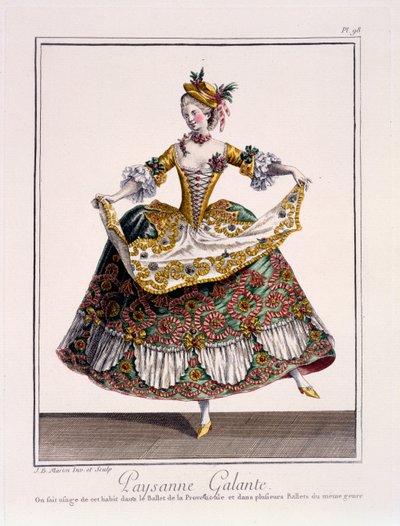 Costume of a Gentle Peasant Woman, late 18th century by Jean Baptiste Martin